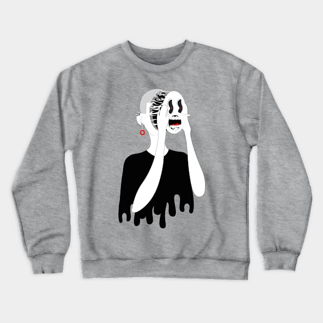 Abstract Face Crewneck Sweatshirt by Mammoths